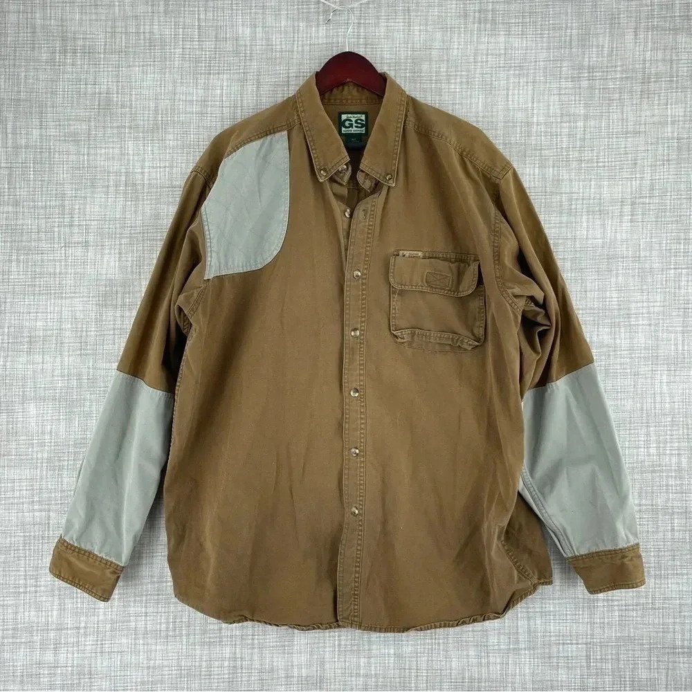 Gander Mountain Guide Series Shooting Shirt XLT brown gray 0826